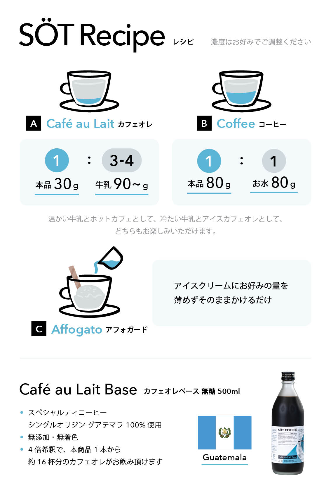 Cafe Au Lait Base カフェオレベース無糖